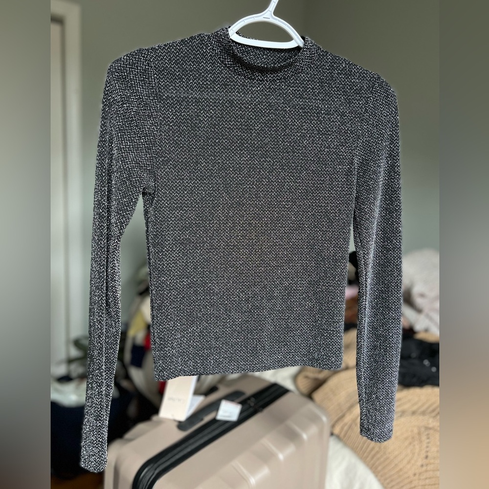 Shimmery Long Sleeve Top